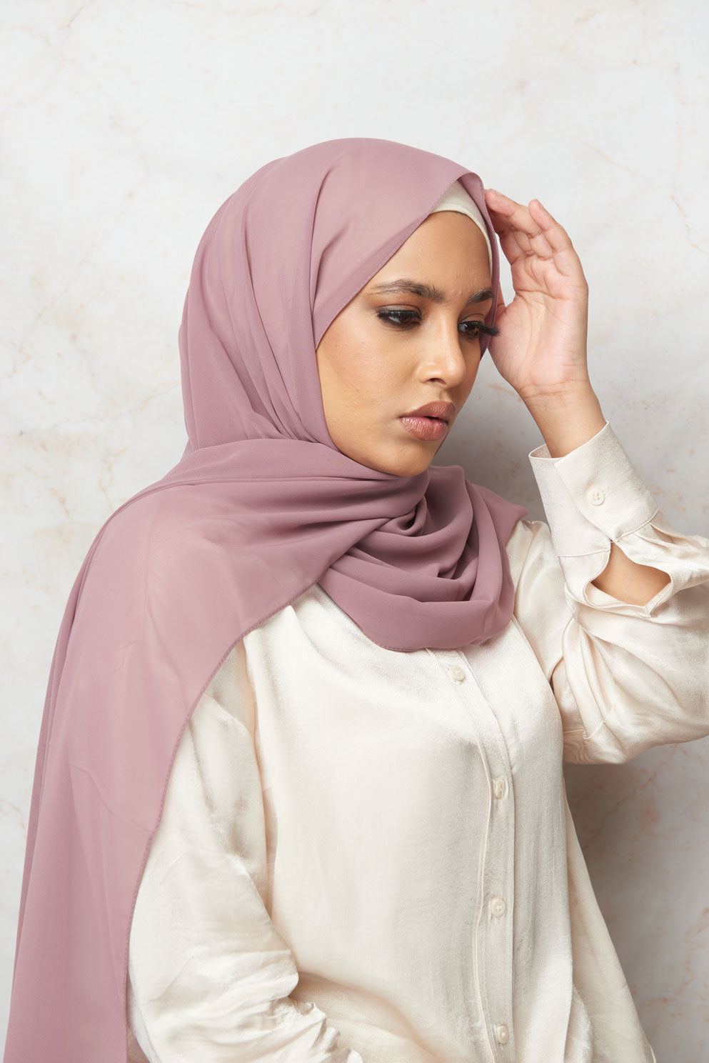 Rose Mauve Premium Chiffon Hijab