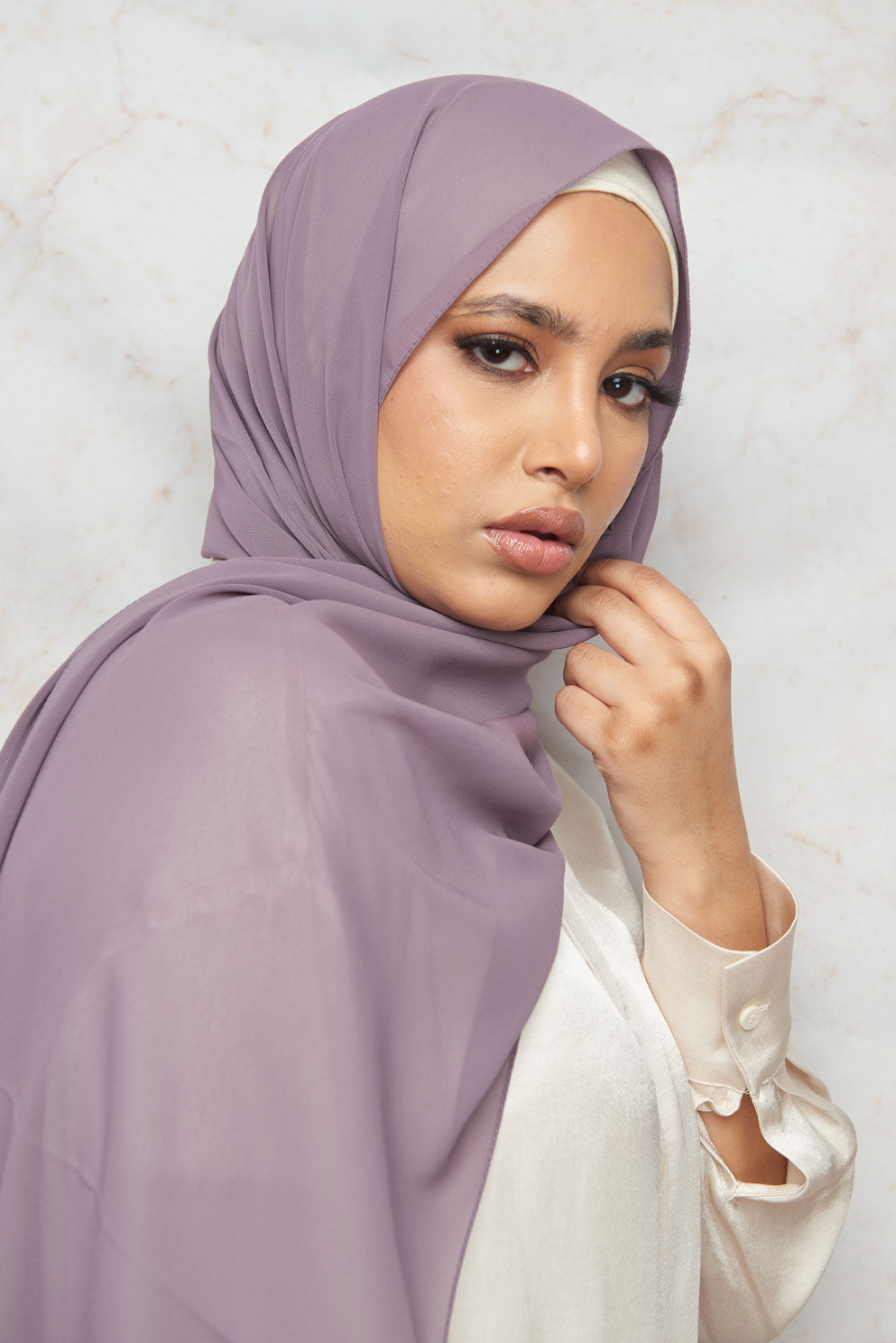 Dusky Plum Premium Chiffon Hijab