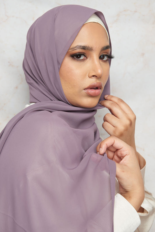 Dusky Plum Premium Chiffon Hijab