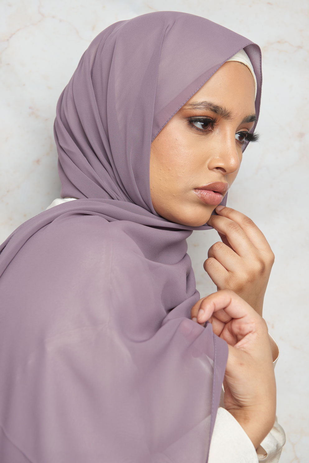 Dusky Plum Premium Chiffon Hijab