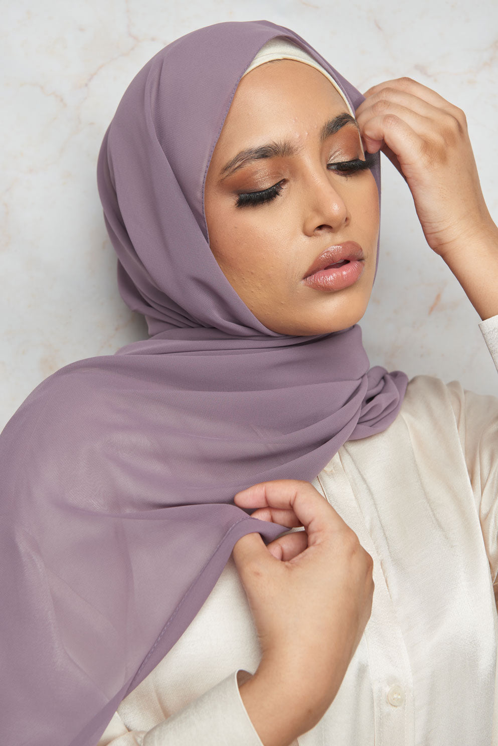 Dusky Plum Premium Chiffon Hijab