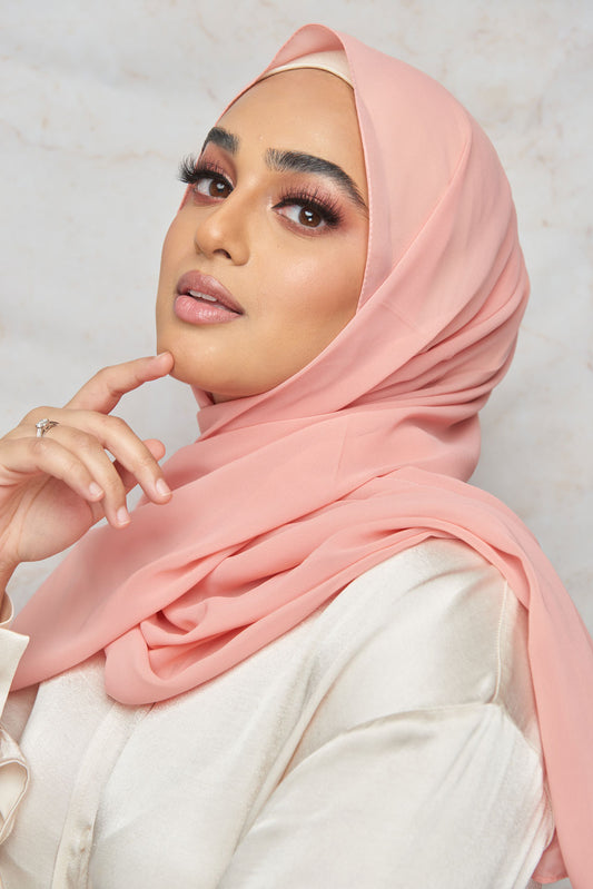 Peach Amber Premium Chiffon Hijab