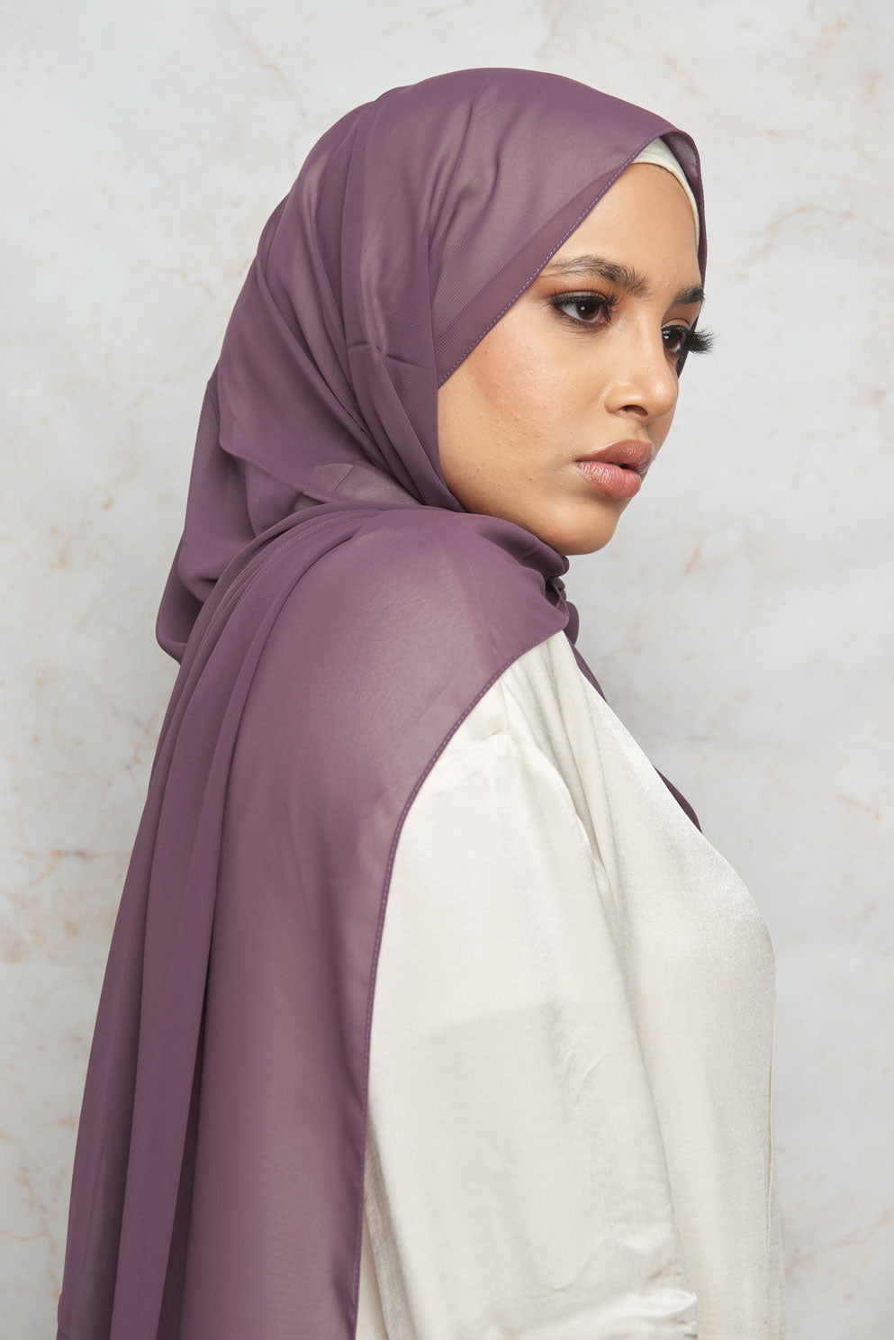 Vintage Violet Premium Chiffon Hijab