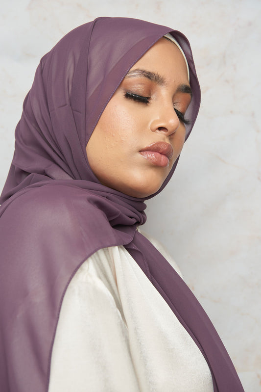 Vintage Violet Premium Chiffon Hijab