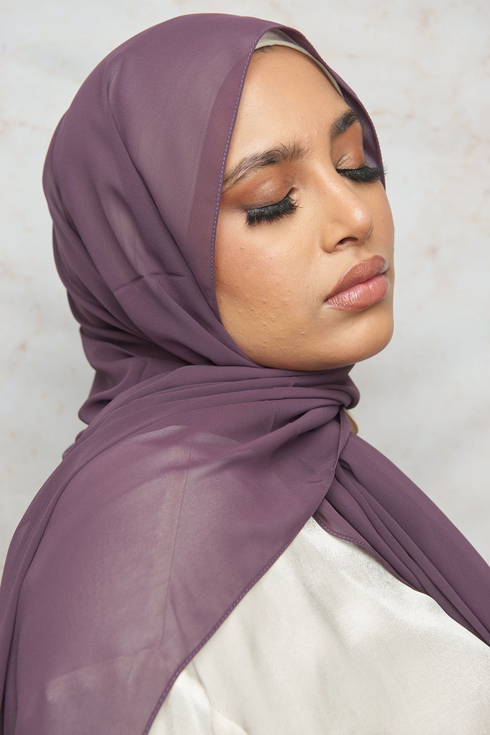 Vintage Violet Premium Chiffon Hijab