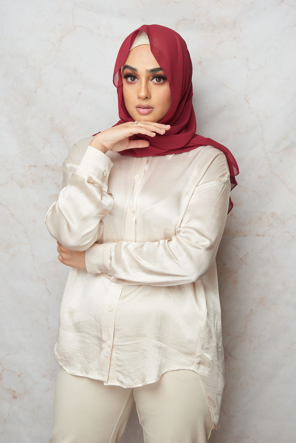 Cranberry Premium Chiffon Hijab