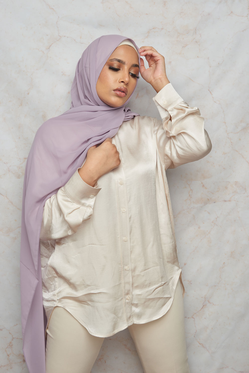 Pale Lavender Premium Chiffon Hijab