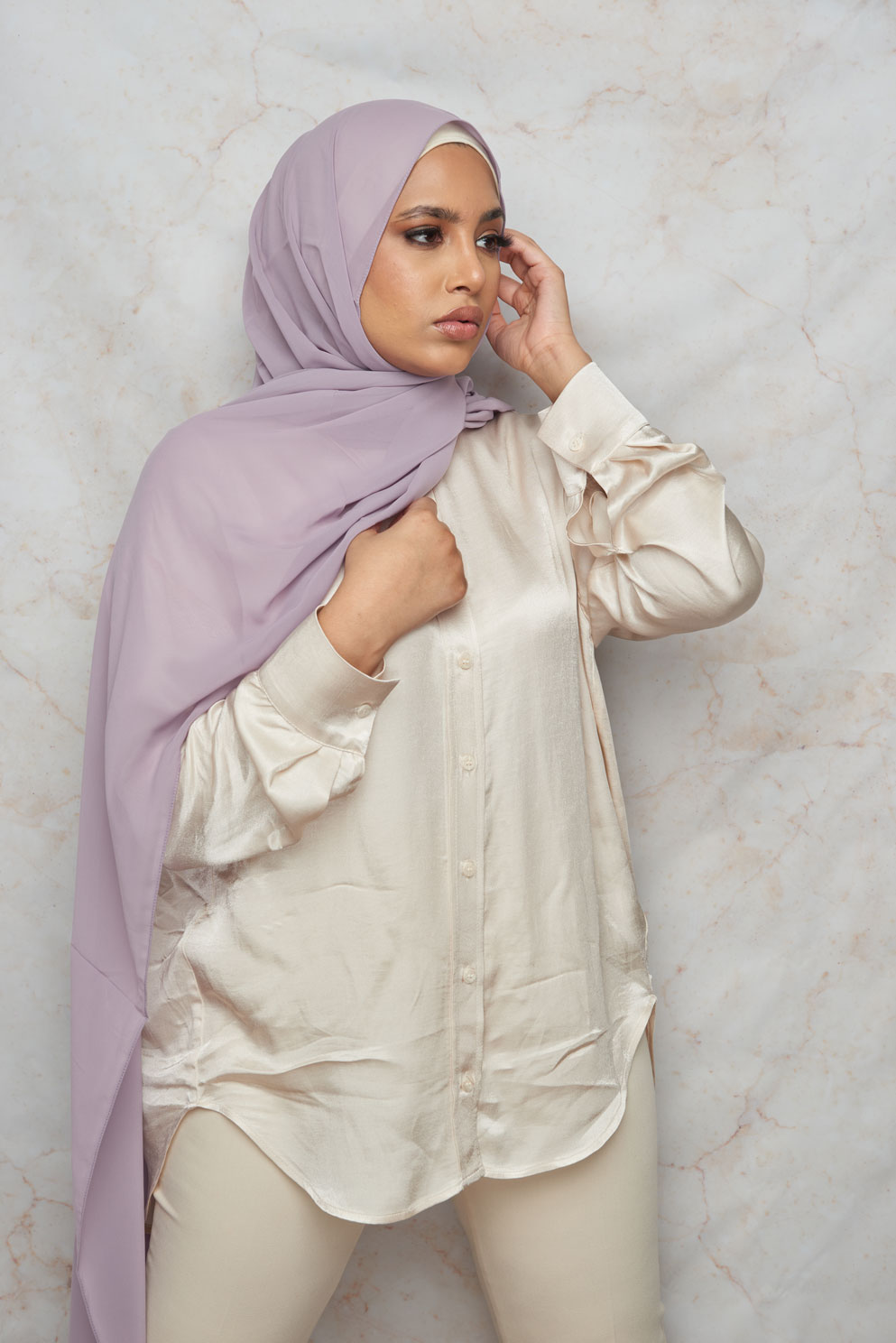 Pale Lavender Premium Chiffon Hijab