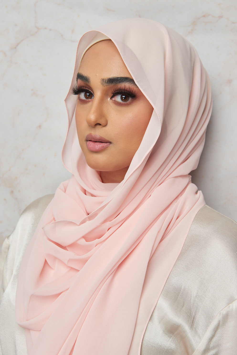 Pink Snow Premium Chiffon Hijab