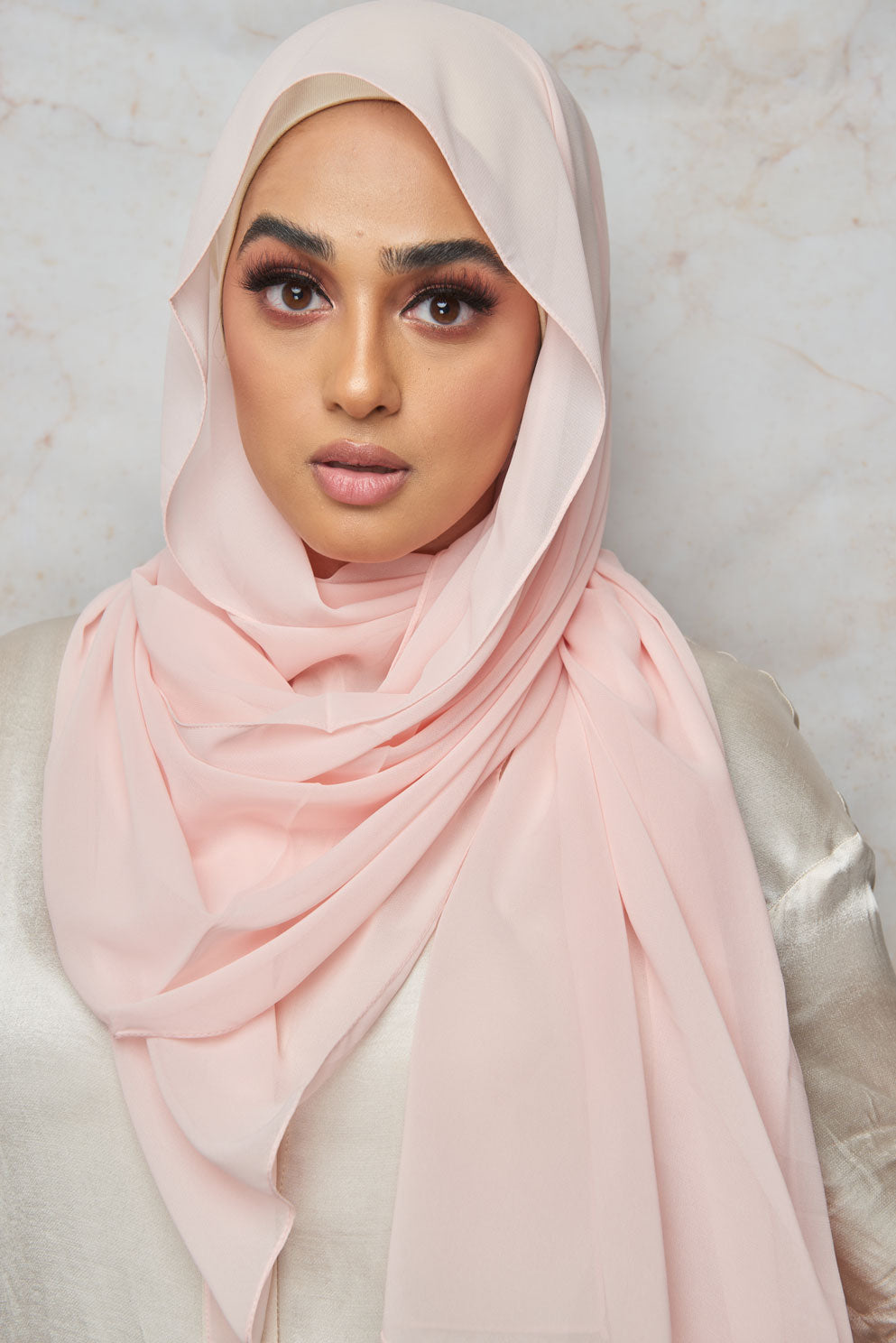 Pink Snow Premium Chiffon Hijab