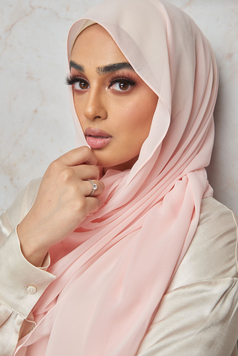 Pink Snow Premium Chiffon Hijab