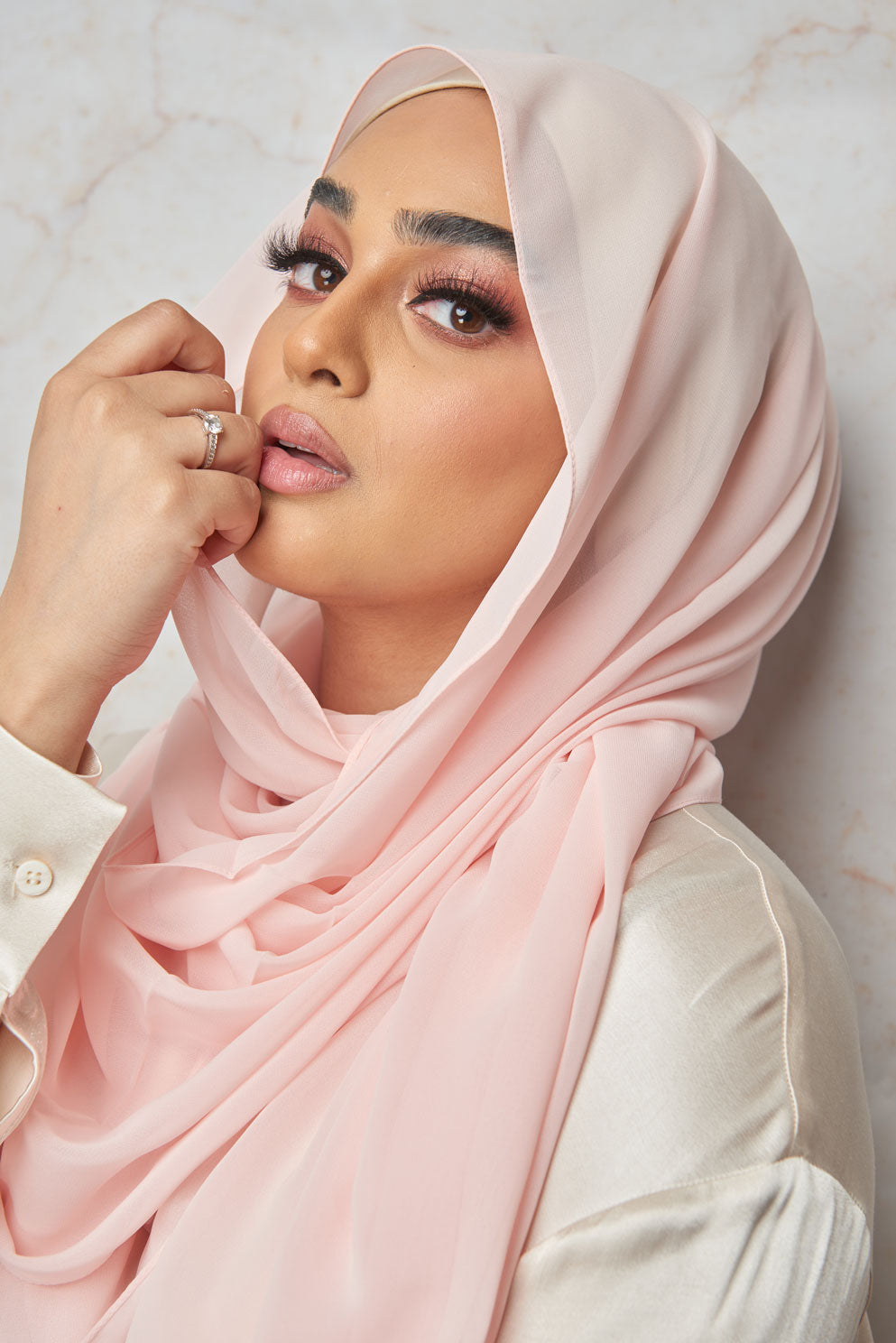 Pink Snow Premium Chiffon Hijab