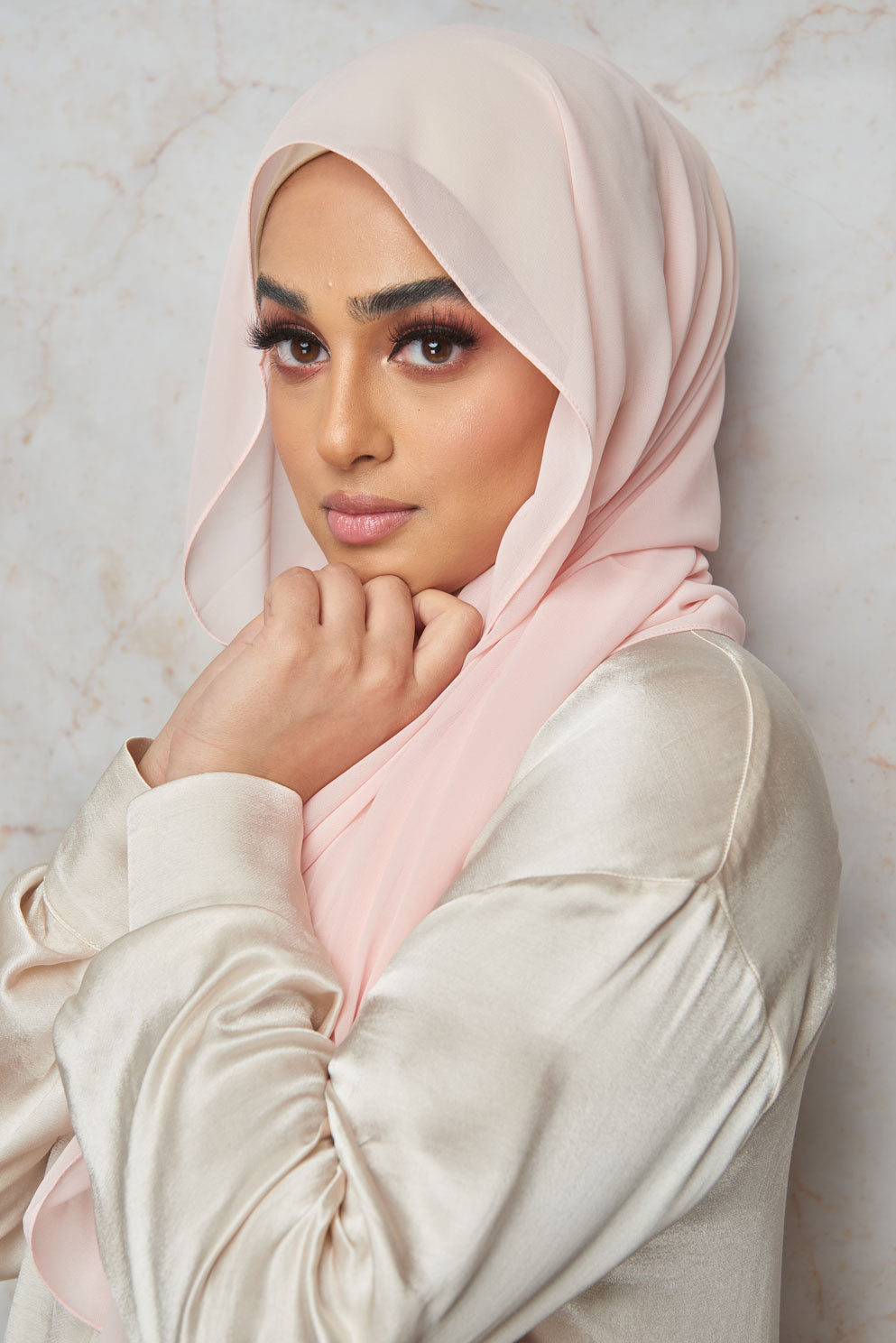 Pink Snow Premium Chiffon Hijab