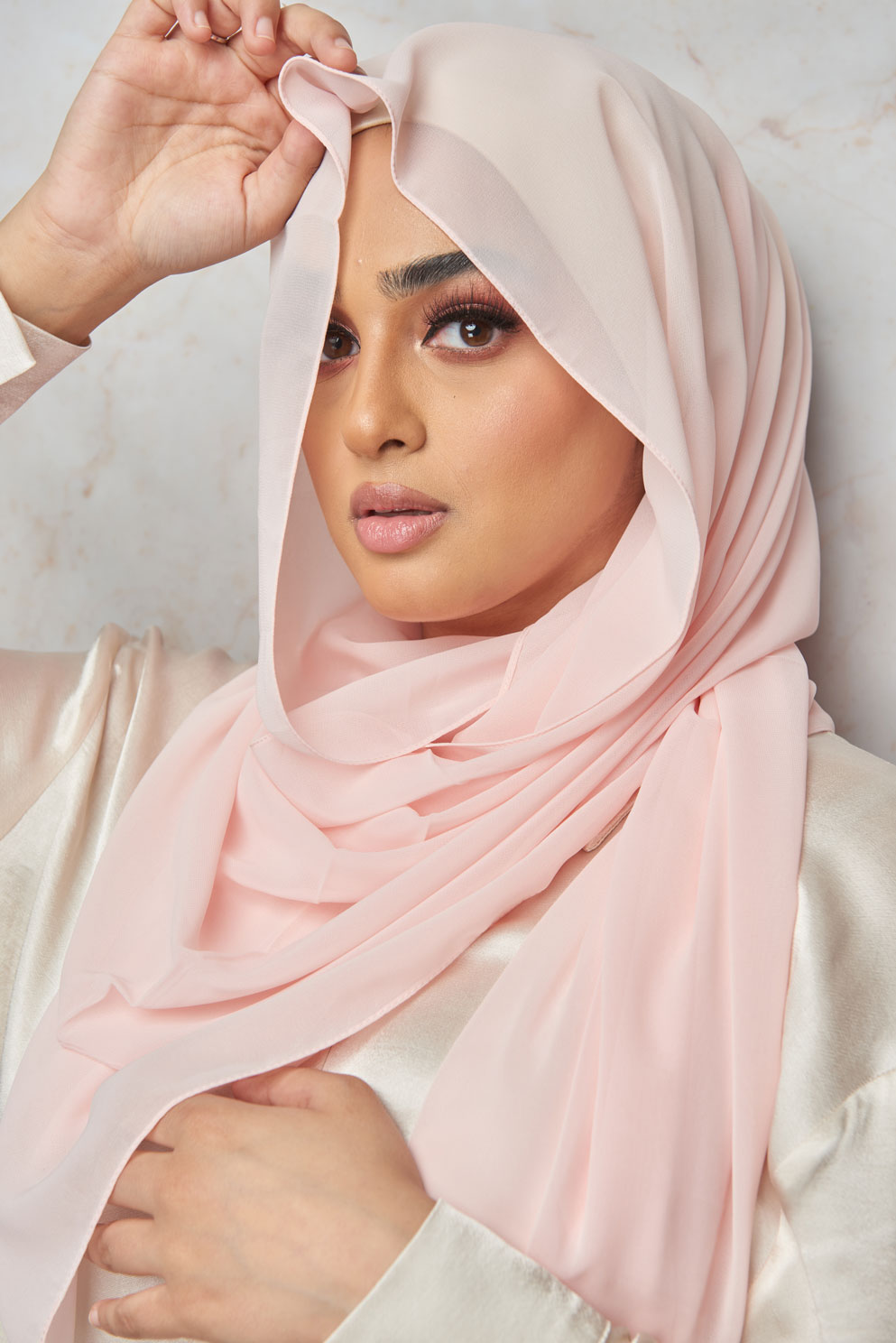 Pink Snow Premium Chiffon Hijab