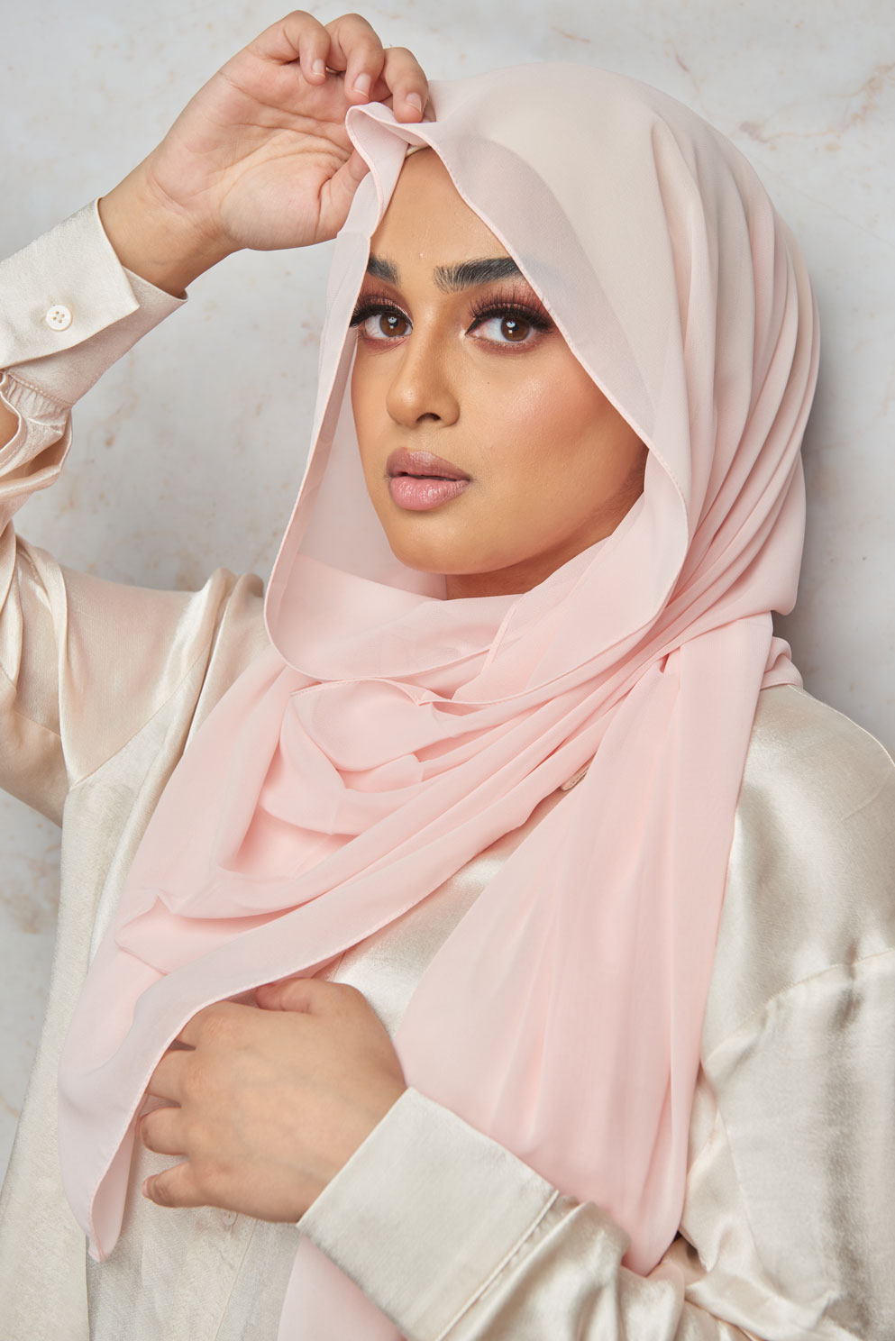 Pink Snow Premium Chiffon Hijab