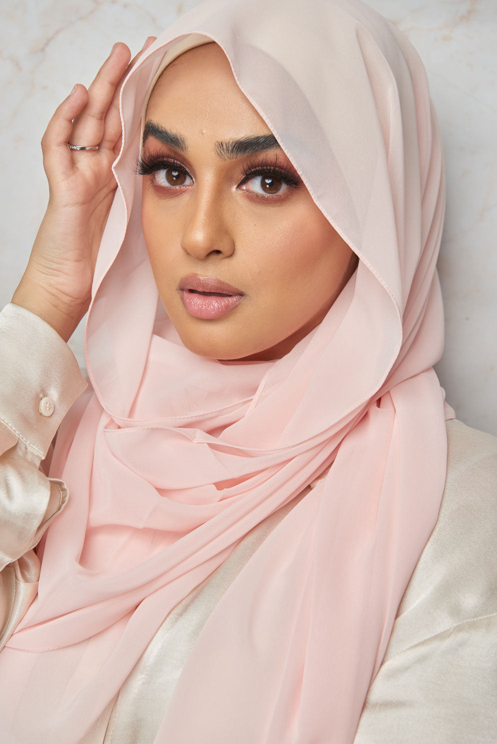 Pink Snow Premium Chiffon Hijab