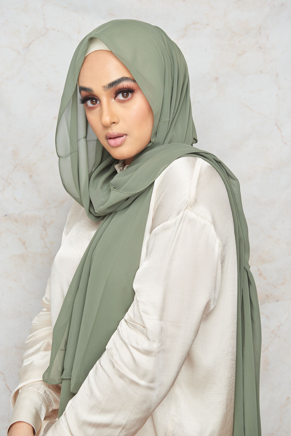 Pale Green Premium Chiffon Hijab