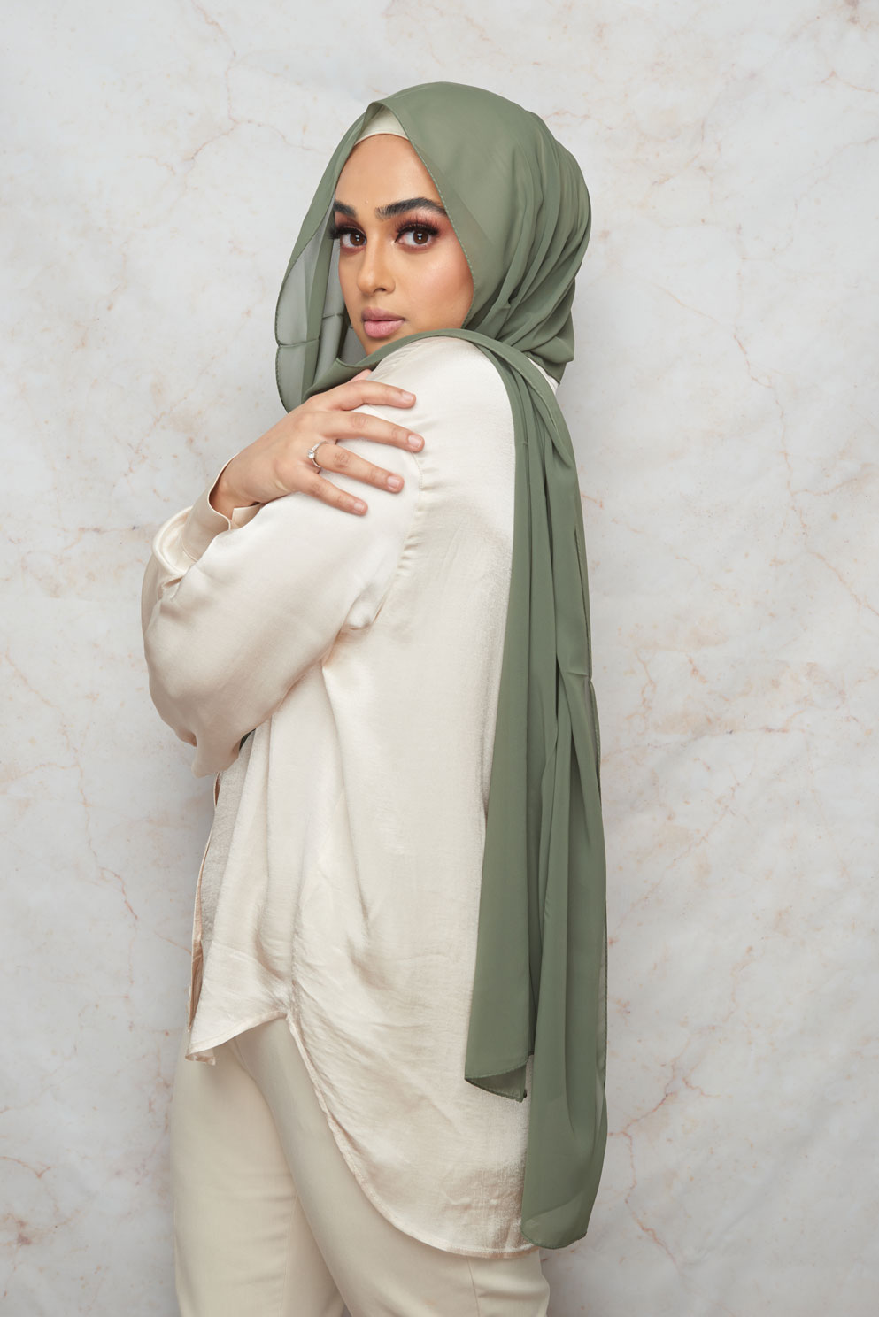 Pale Green Premium Chiffon Hijab