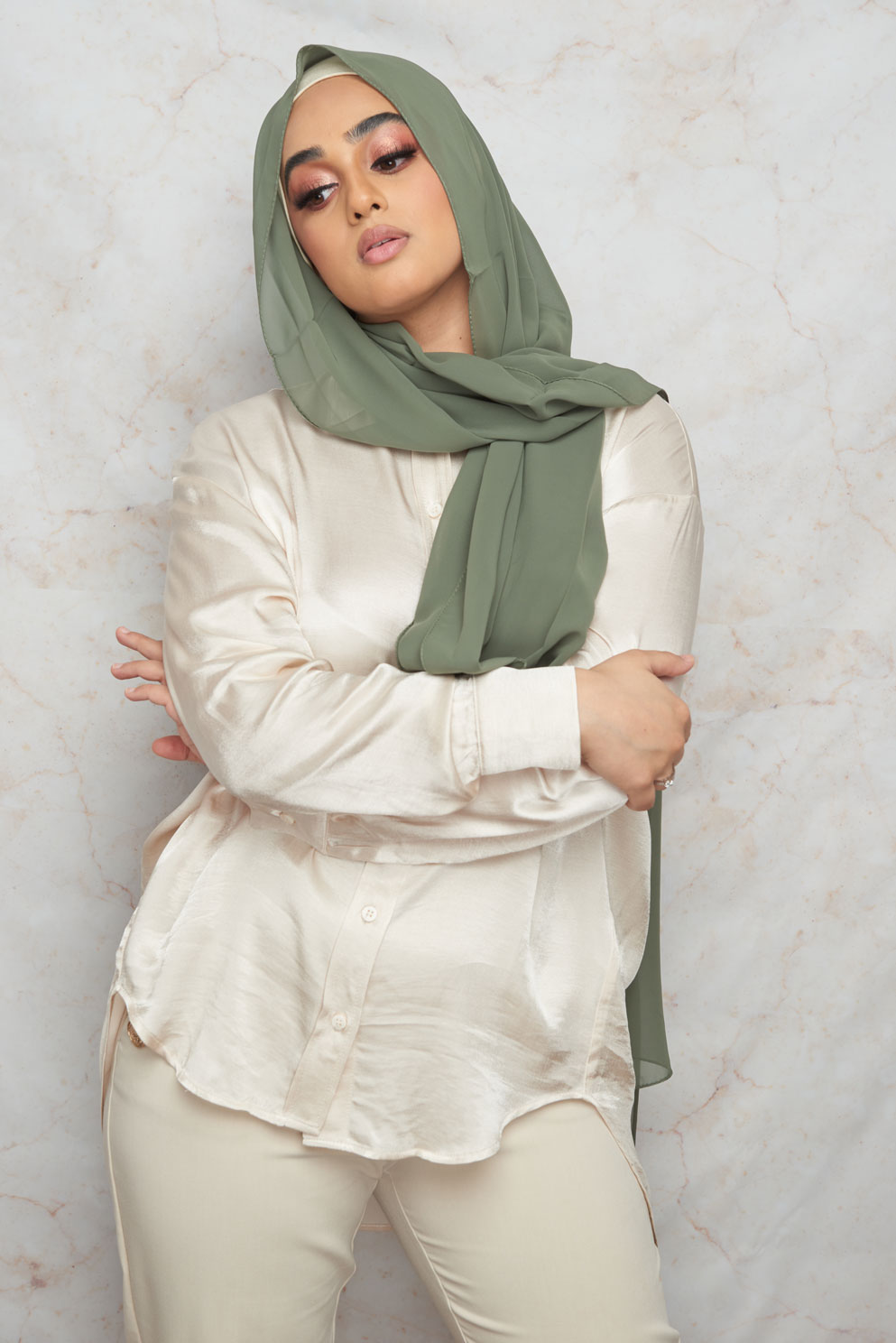 Pale Green Premium Chiffon Hijab