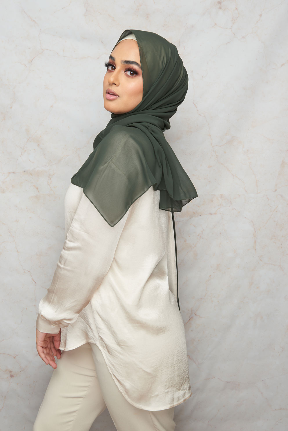 Fir Green Premium Chiffon Hijab