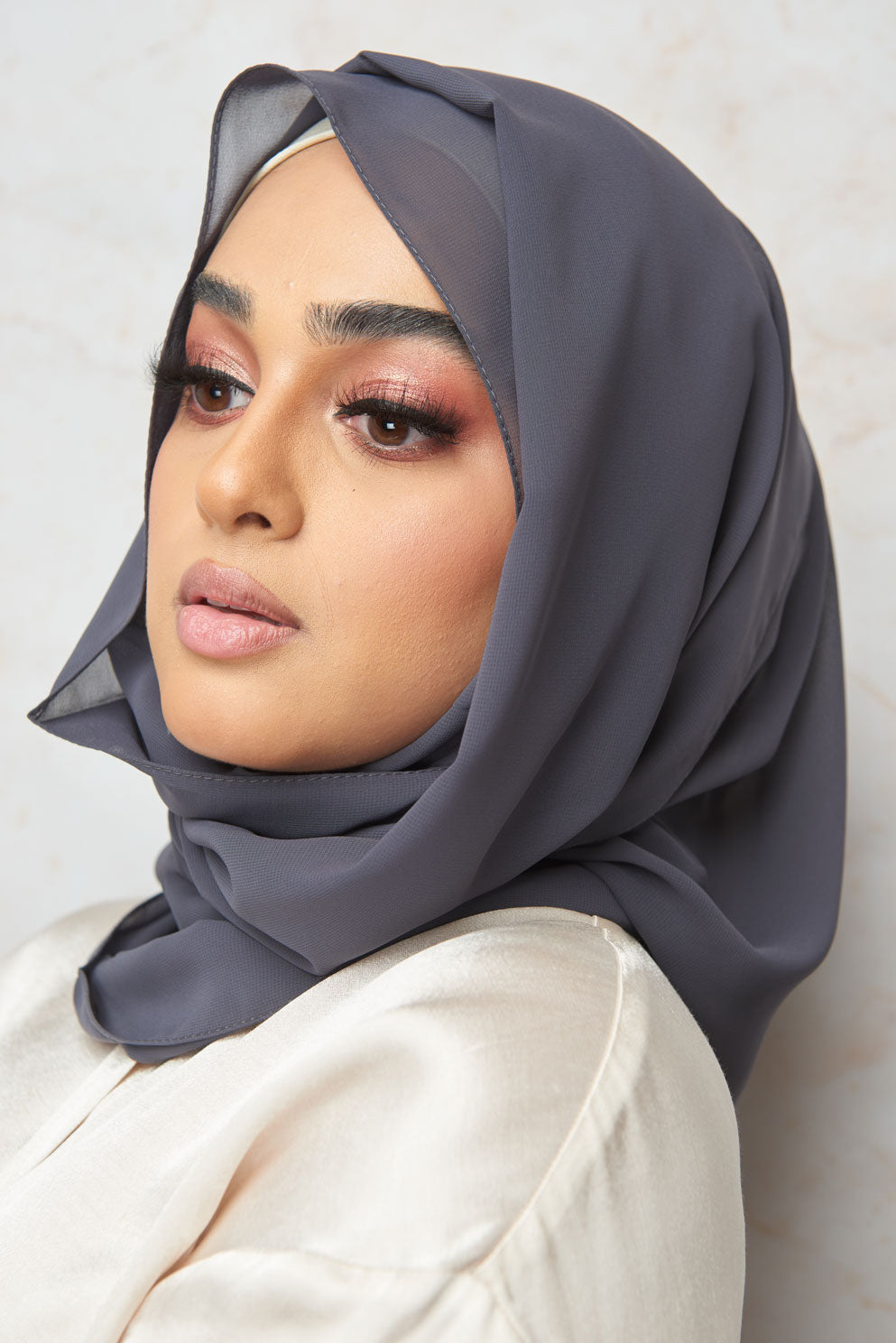 Iron Grey Premium Chiffon Hijab