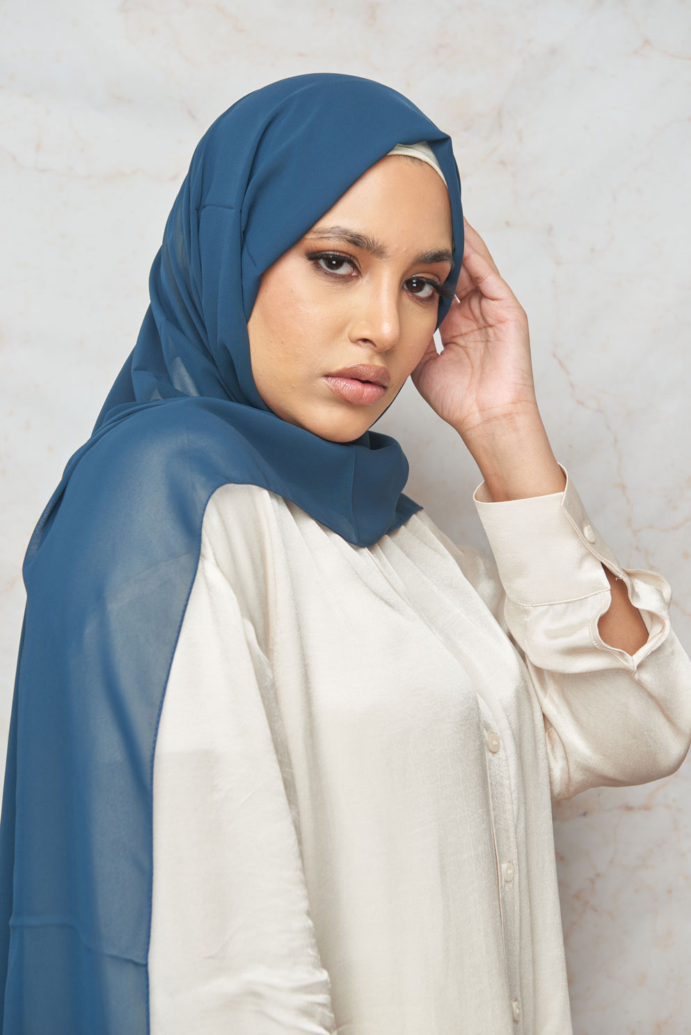 Capri Blue Premium Chiffon Hijab