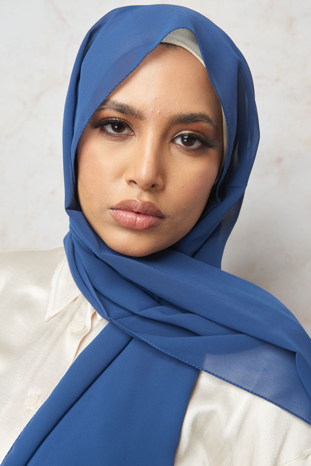 Prussian Blue Premium Chiffon Hijab