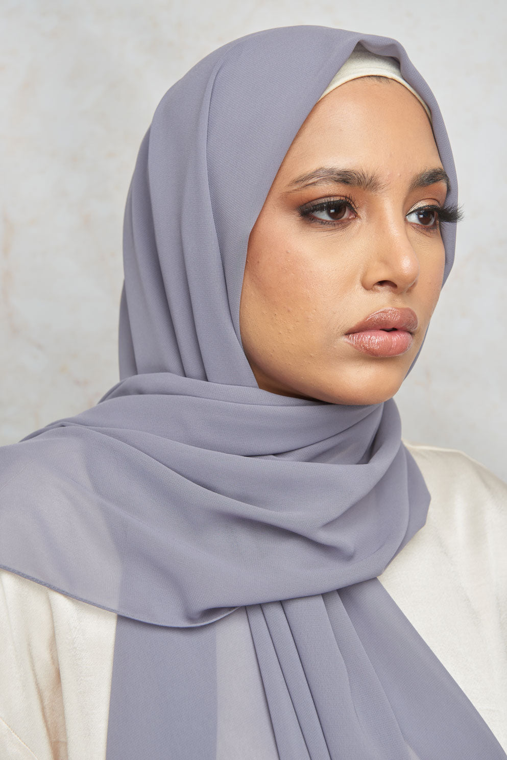 Glacier Grey Premium Chiffon Hijab