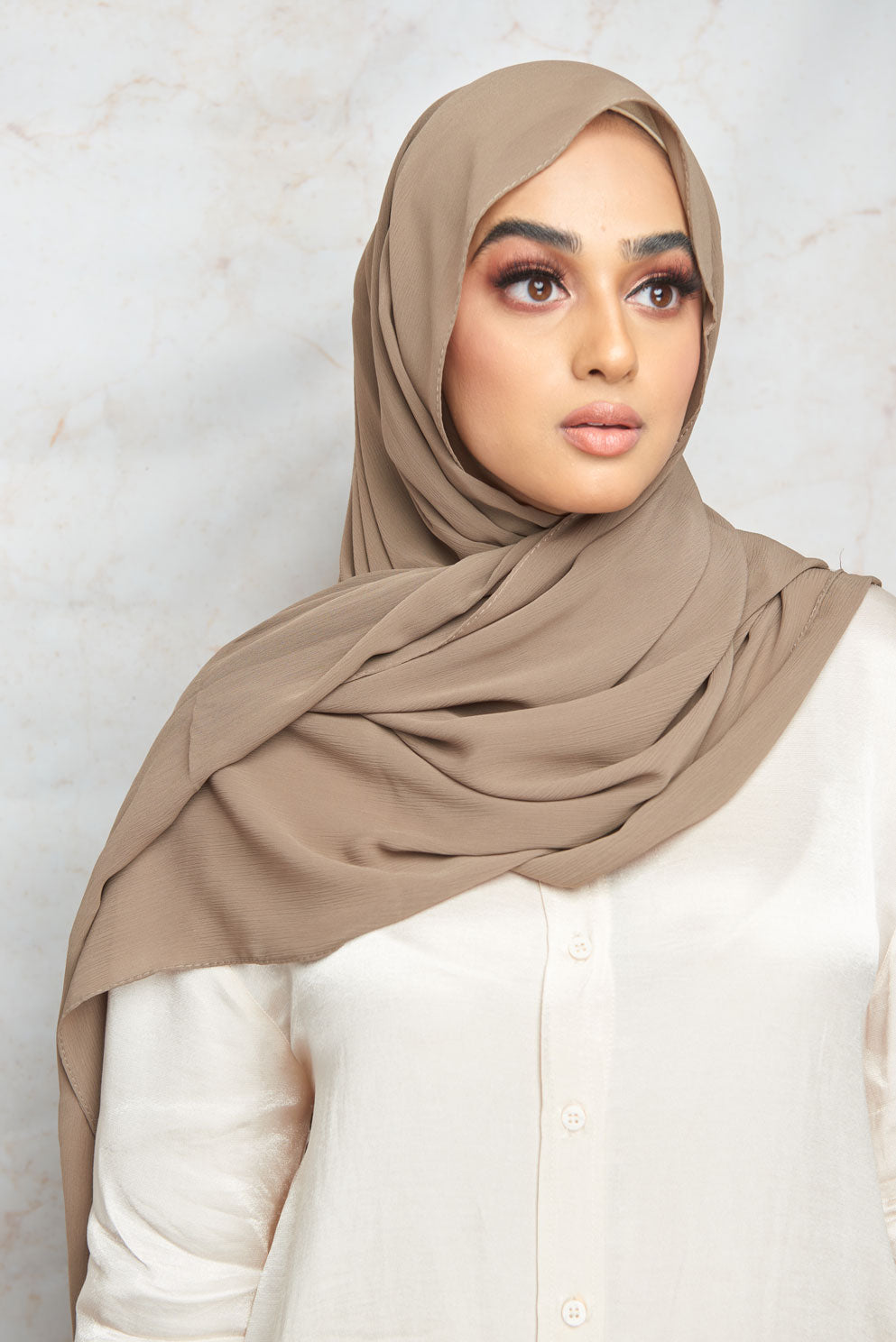 Clay crinkle chiffon hijab
