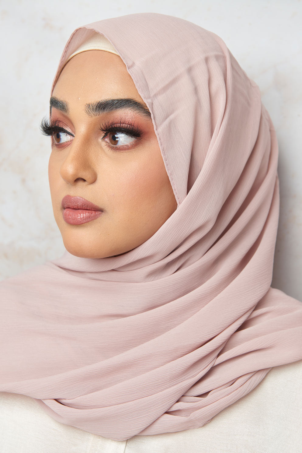 Rose Ash Light CRINKLE CHIFFON HIJAB