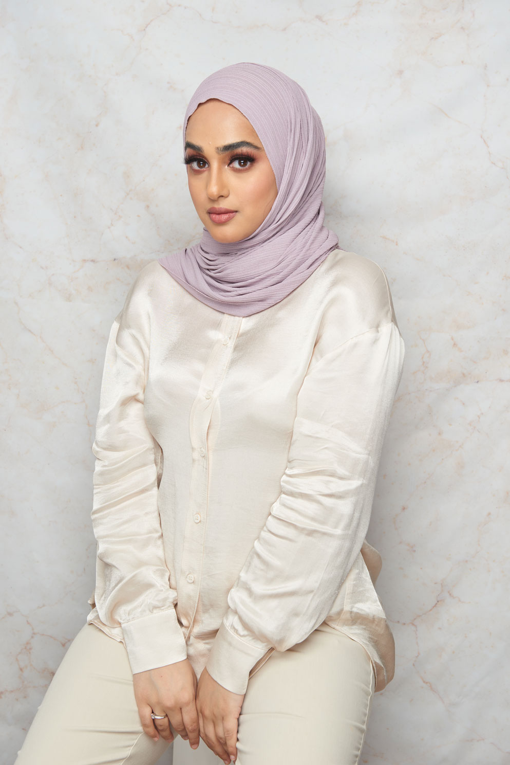 Lilac Premium Stretch Rib Hijab