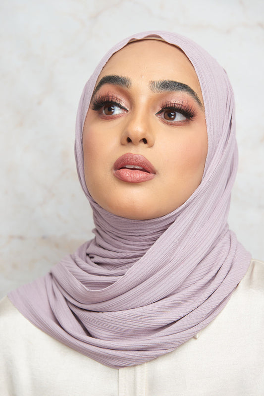 Lilac Premium Stretch Rib Hijab