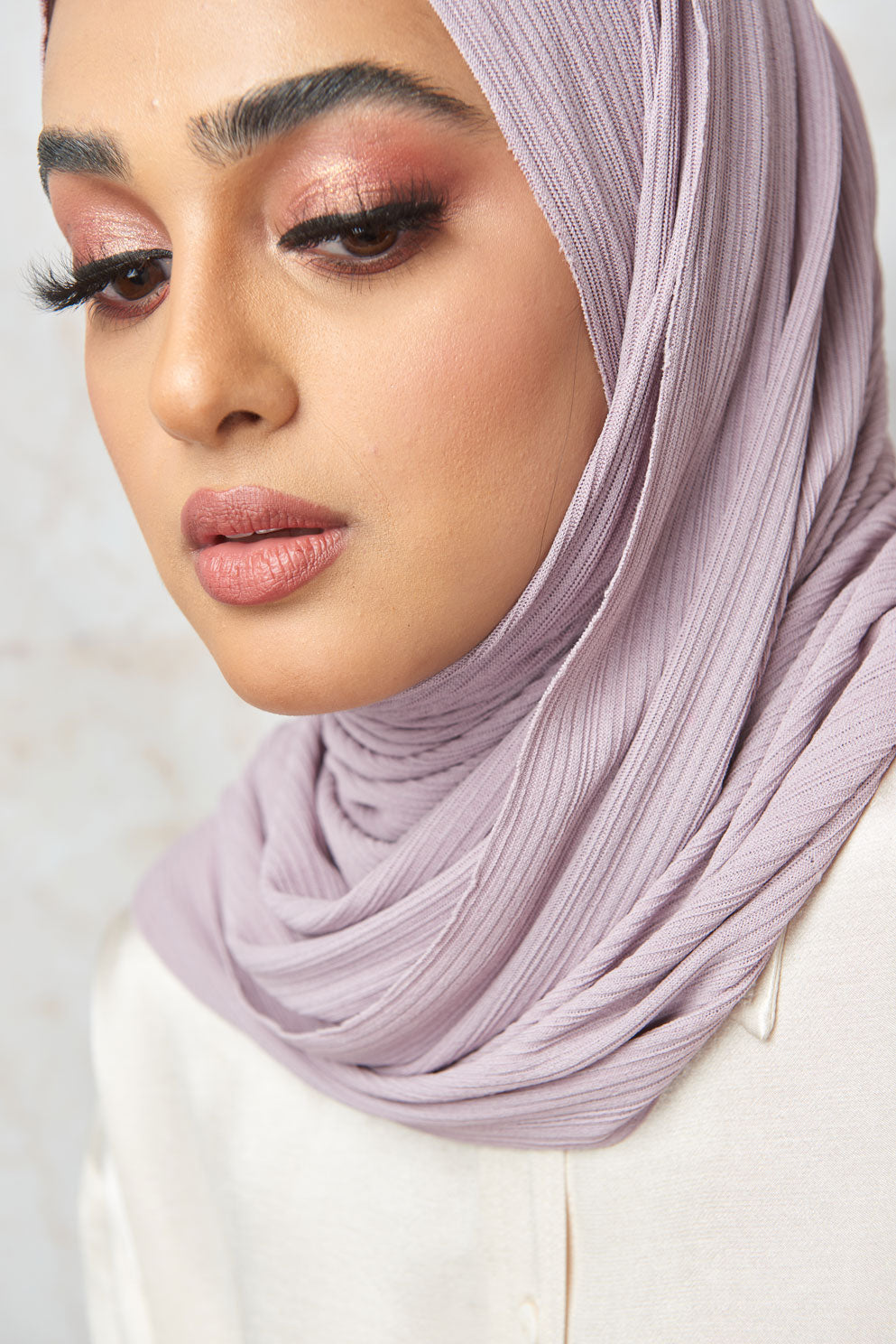 Lilac Premium Stretch Rib Hijab