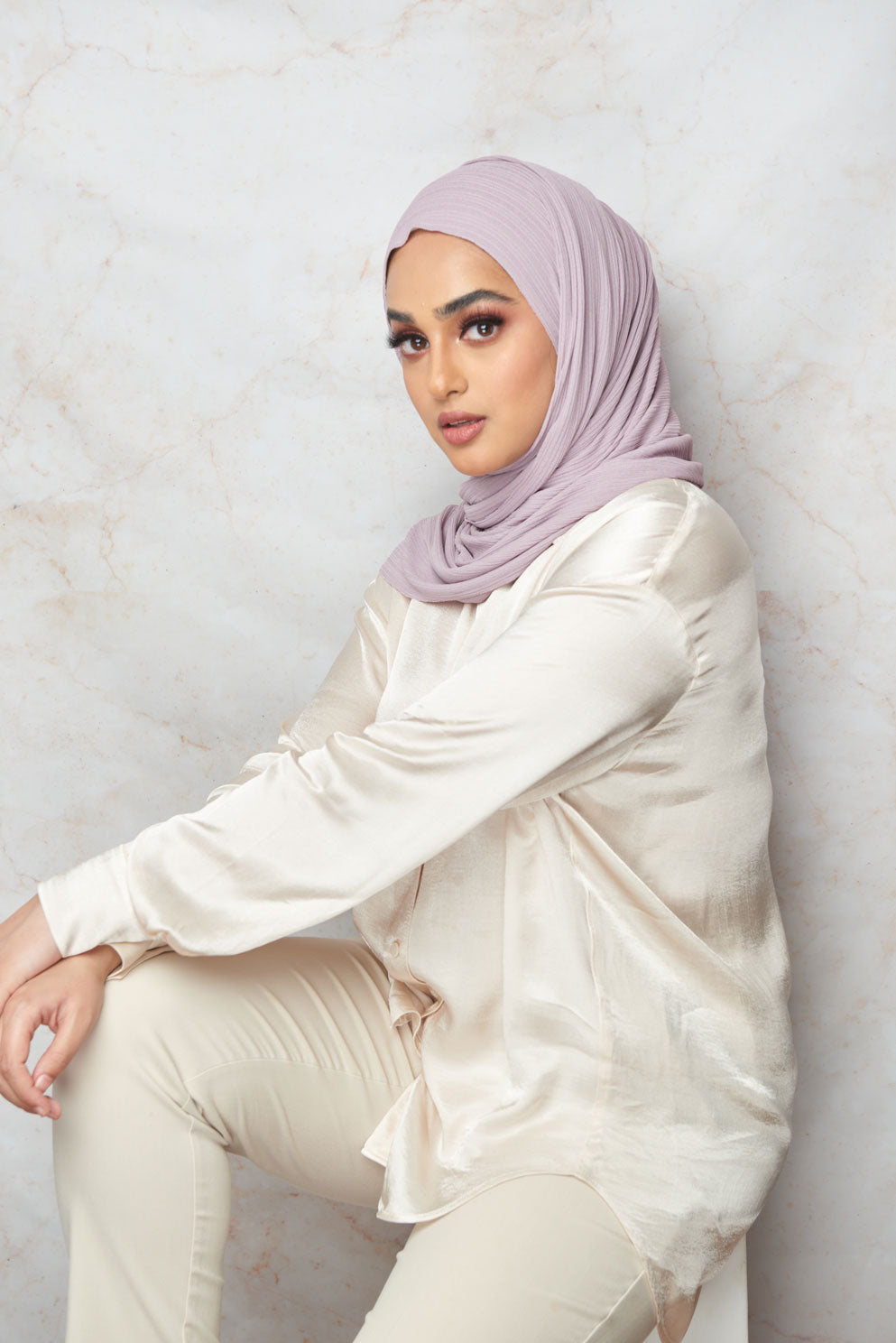 Lilac Premium Stretch Rib Hijab