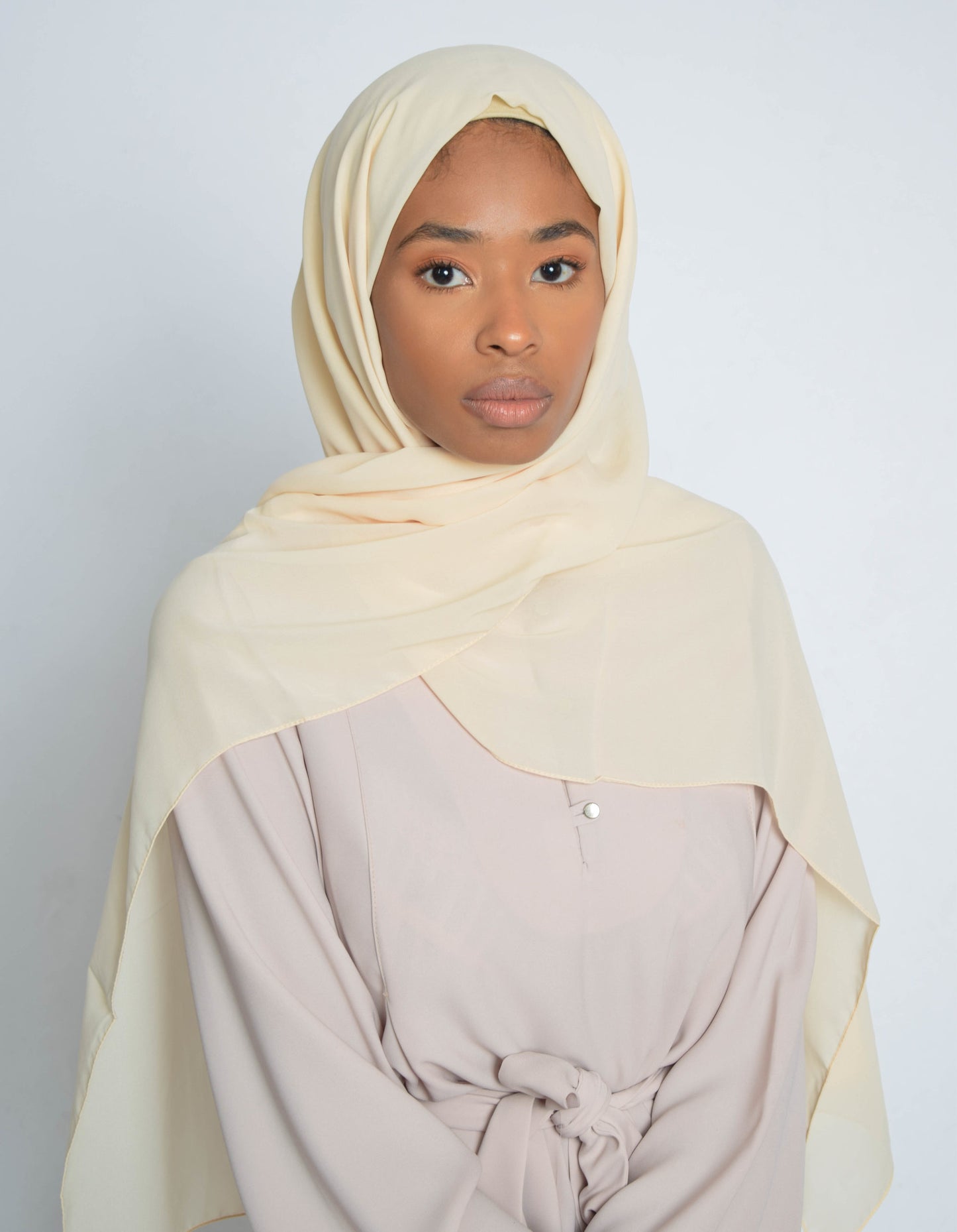 Milky Beige Luxury Chiffon Hijab