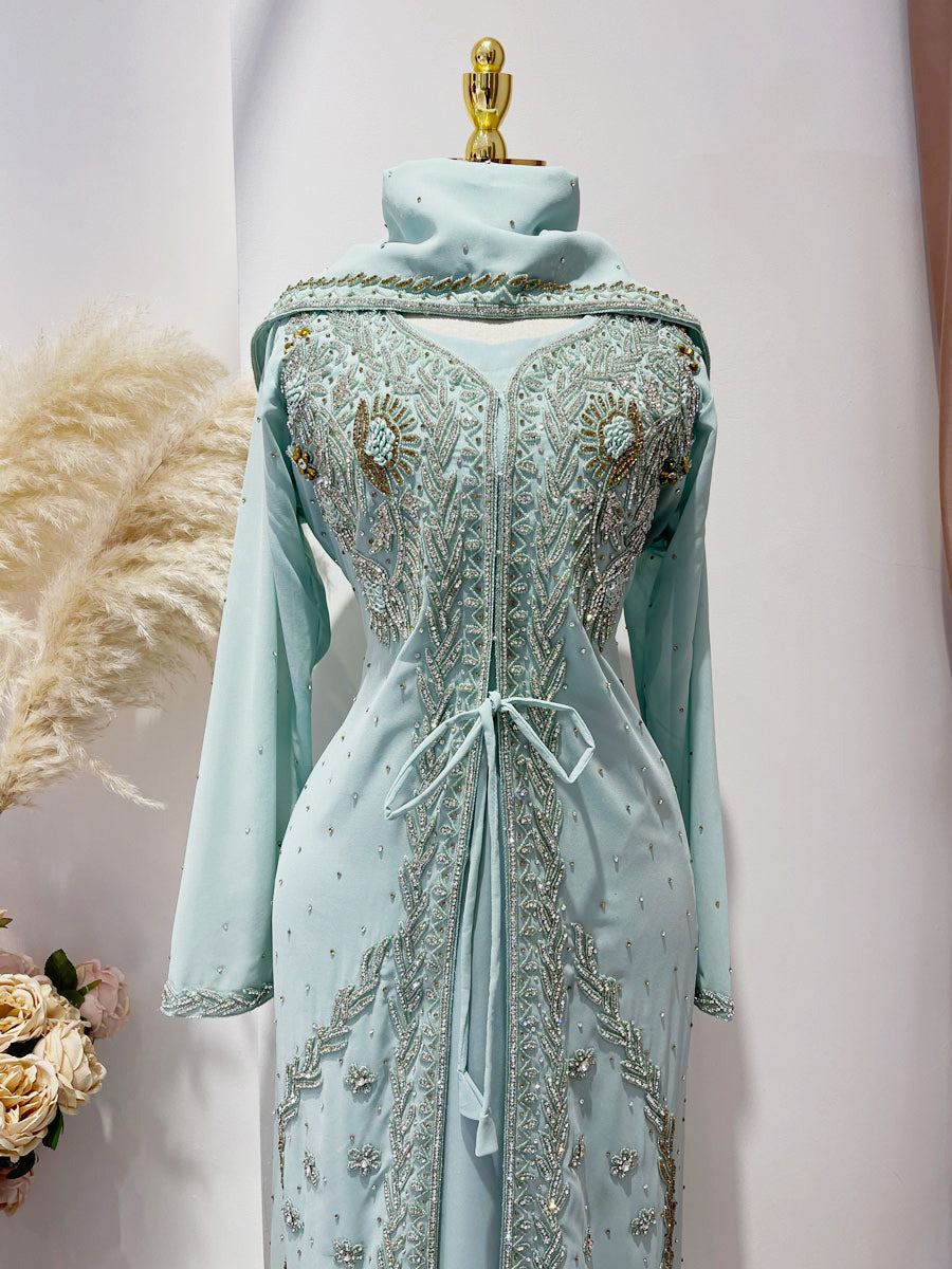 Swarovski Tiffany Blue Luxury Kaftans