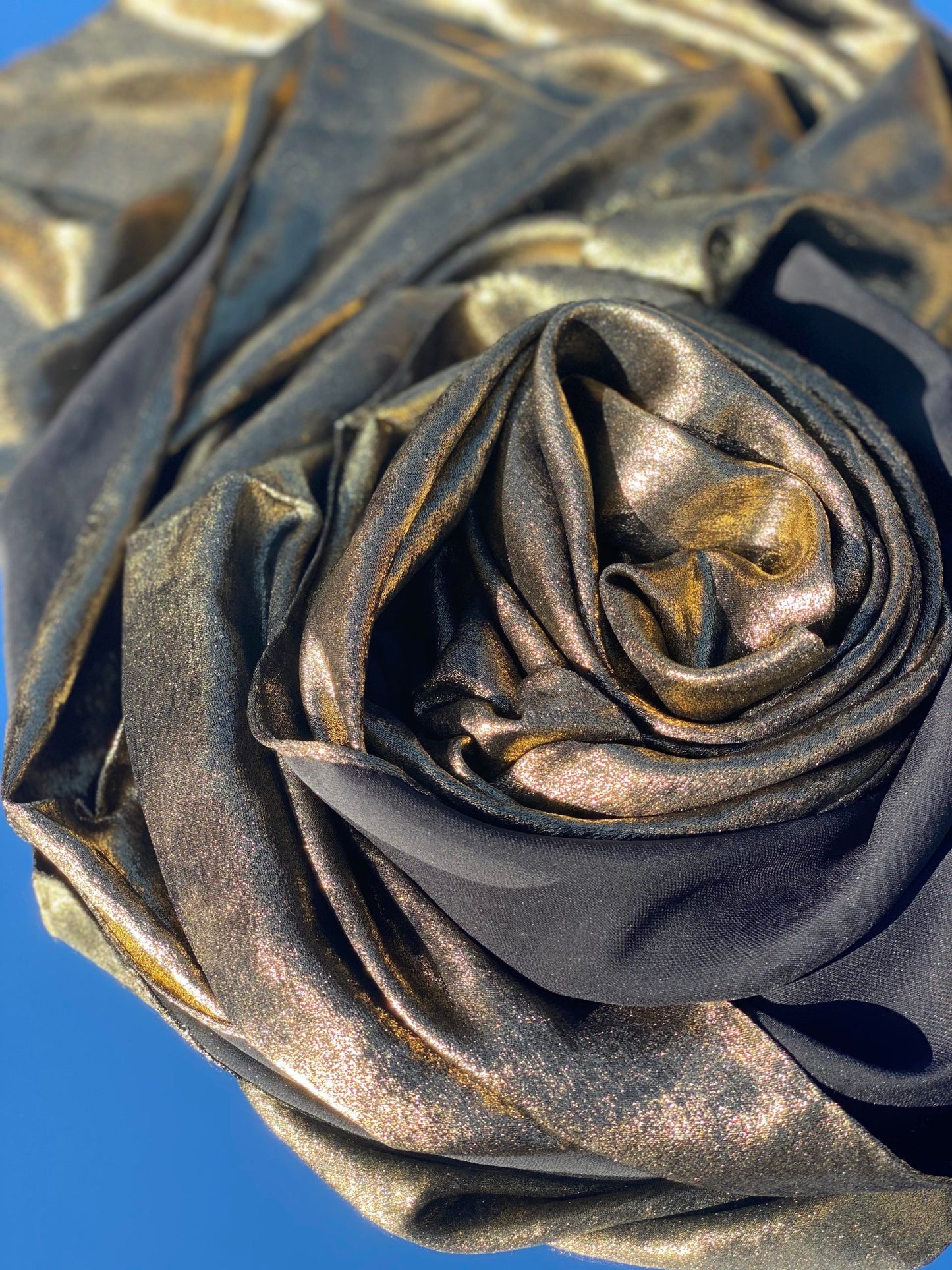 (Summer Breeze Collection) Black With Gold Shimmer Hijab