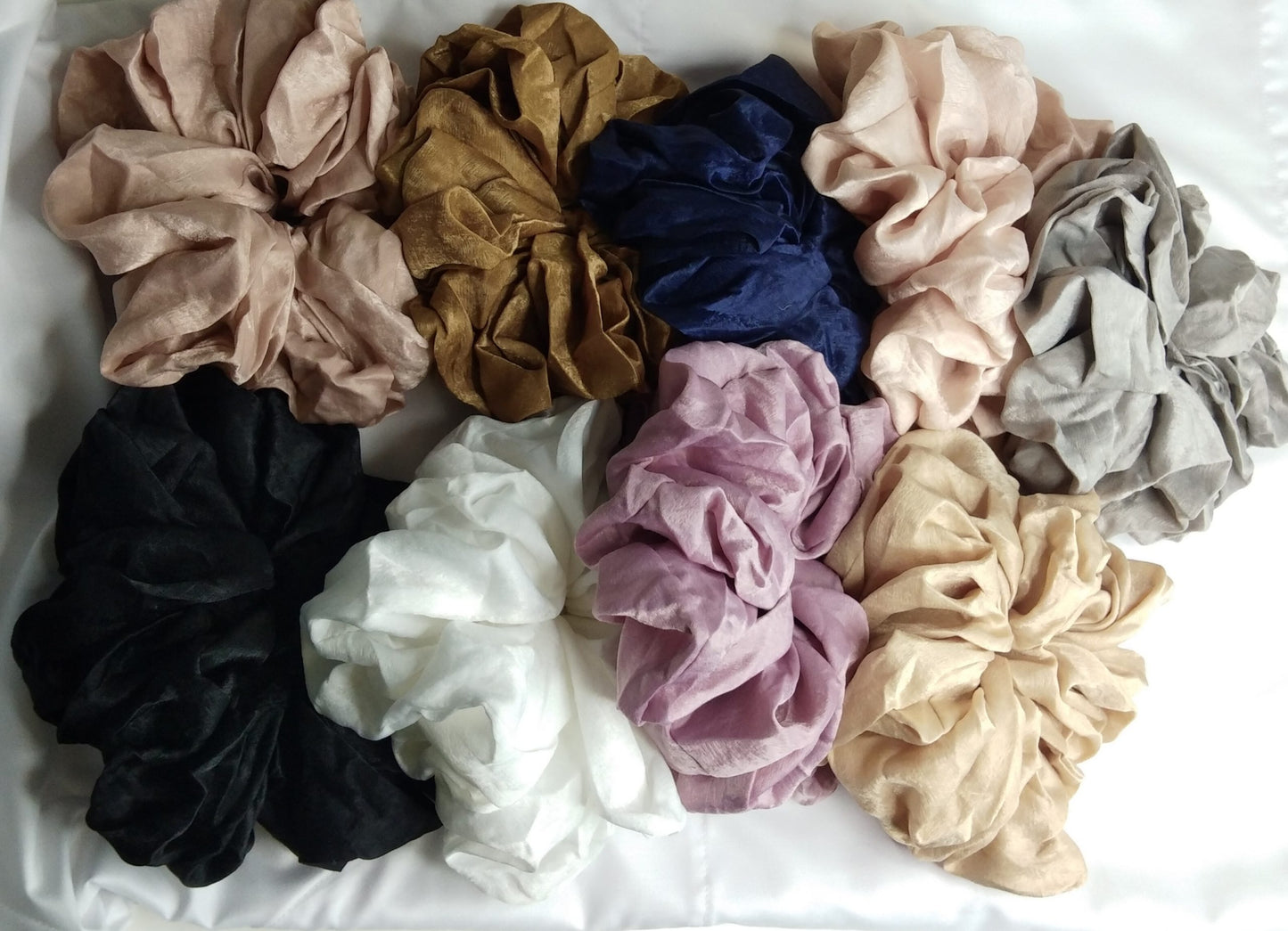 Luxurious Silk Hair Scrunchies