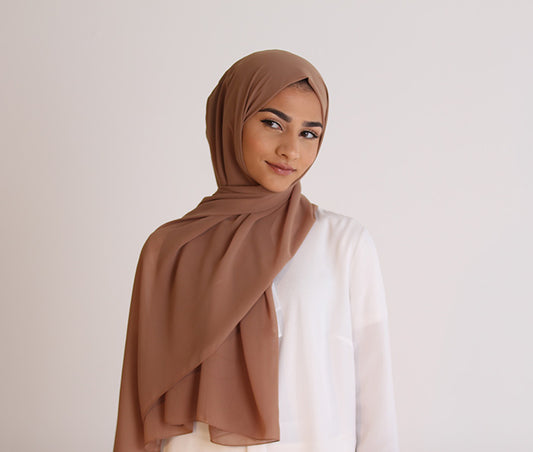 Latte Basic Georgette Hijab