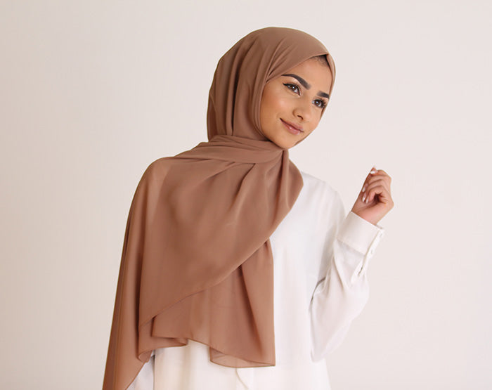 Latte Basic Georgette Hijab