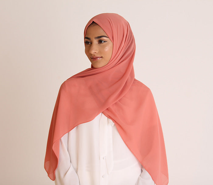 Watermelon Basic Georgette Hijab