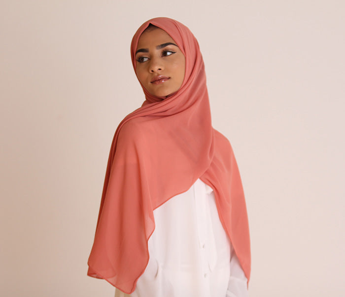 Watermelon Basic Georgette Hijab