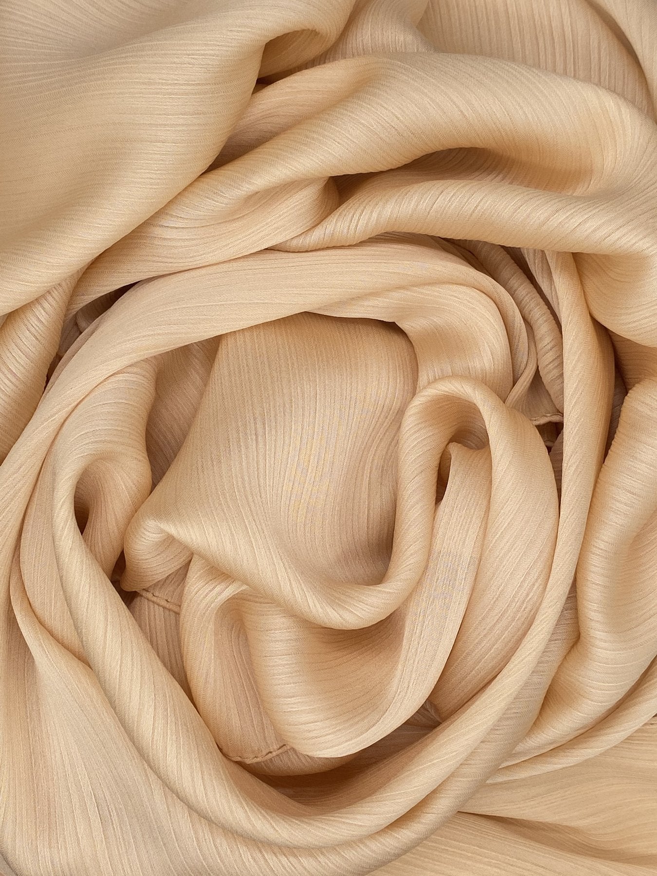 Warm Peach Luxurious Silky Crinkle Hijab