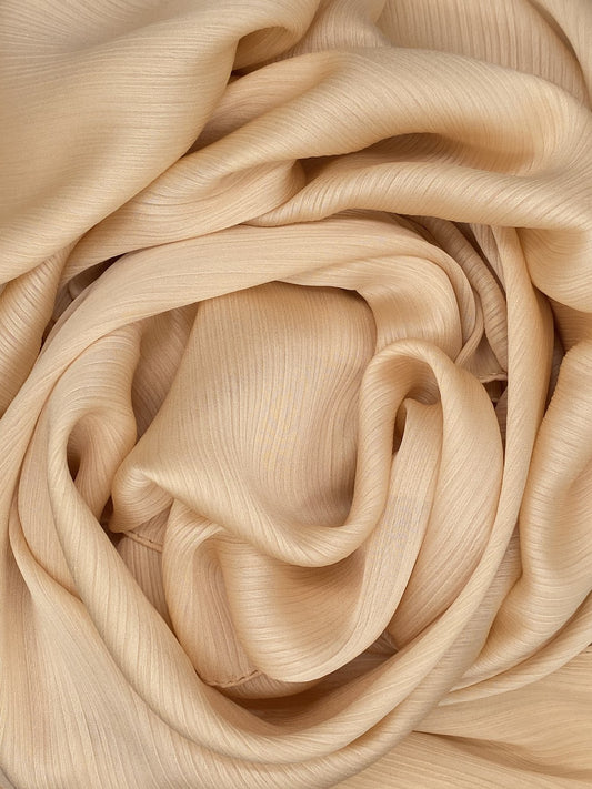 Warm Peach Luxurious Silky Crinkle Hijab