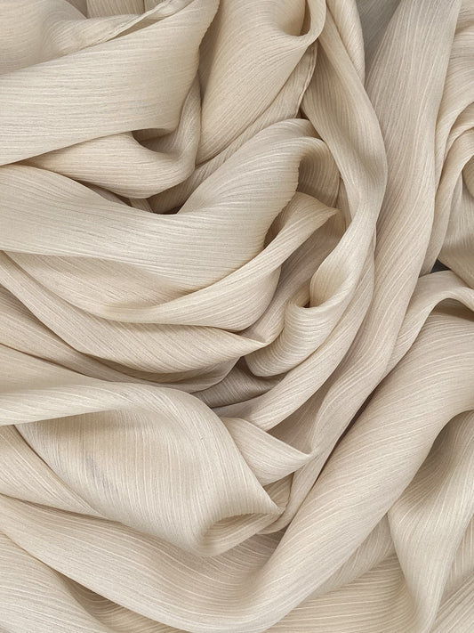 Golden Cream Luxurious Silky Crinkle Hijab