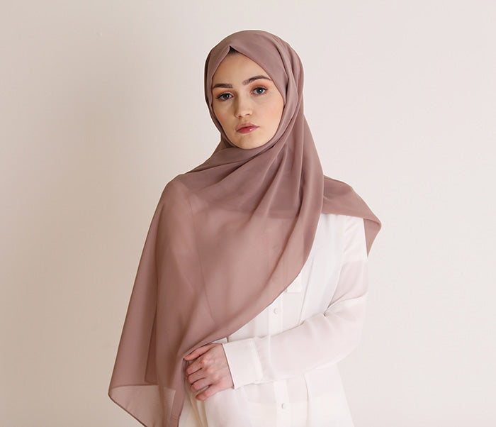 Dusty Rose Basic Georgette Hijab
