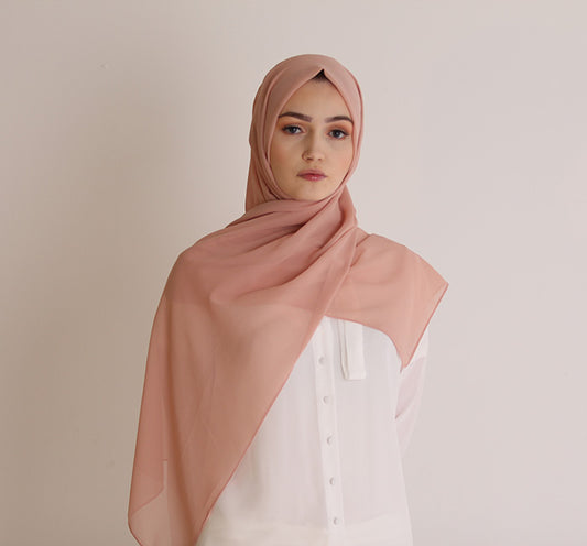 Salmon Basic GeorgetteHijab