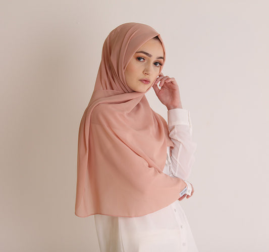 Salmon Basic GeorgetteHijab