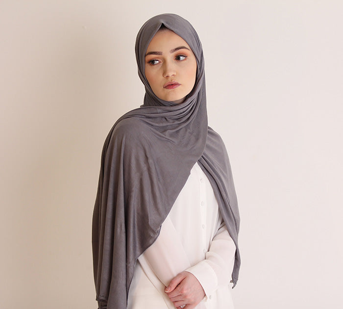 Grey Jersey Hijab