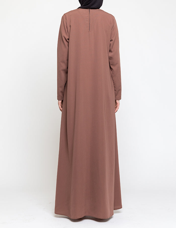 Cocan Bean Plain Customised Abaya